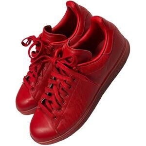 Adidas Stan Smith Sneakers Scarlet Red Adicolor Lace-Up Low‎ Top Men's 9.5 Shoes
